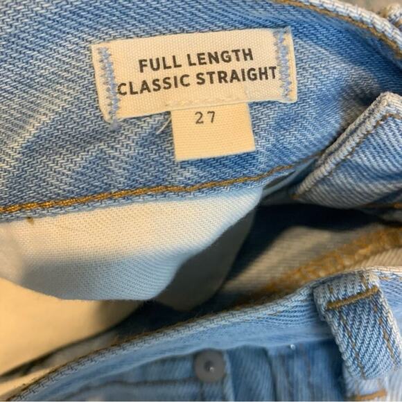 Madewell Full Length Straight Leg jeans high rise in Fitzgerald Wash size 27 - Picture 7 of 11